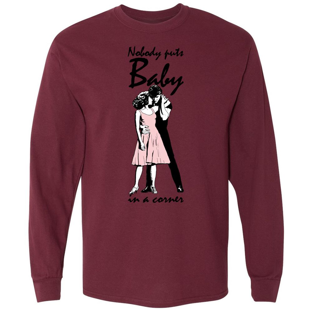 Long Sleeve T-Shirt - PPV57D97 - Maroon - 11