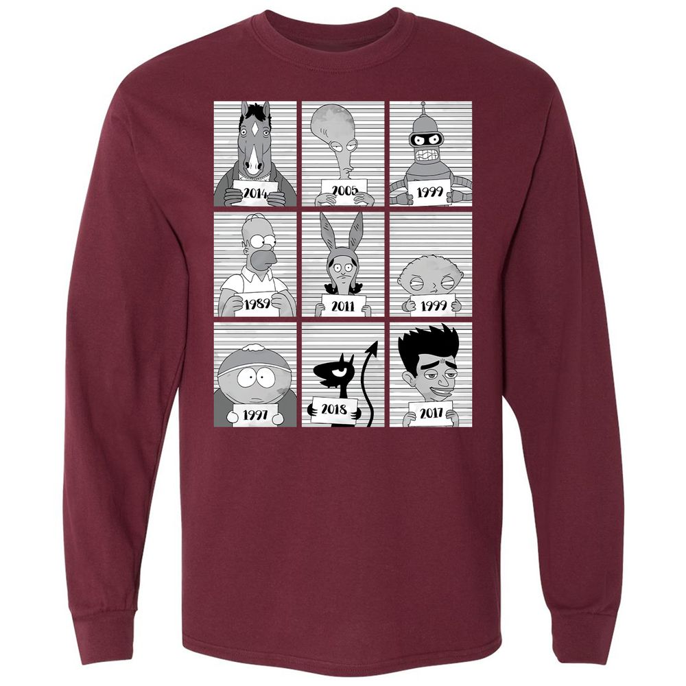 Long Sleeve T-Shirt - 23U23R1Y - Maroon - 11