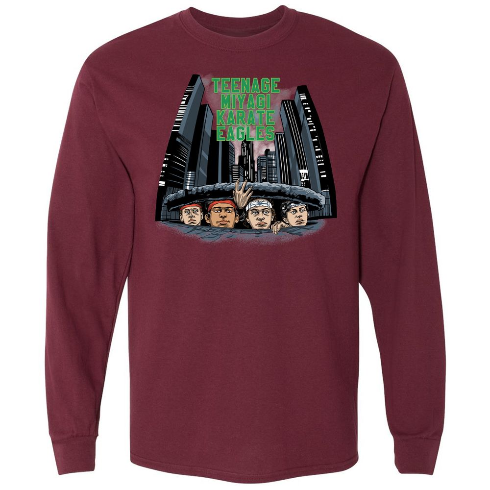 Long Sleeve T-Shirt - TBPL58EV - Maroon - 11