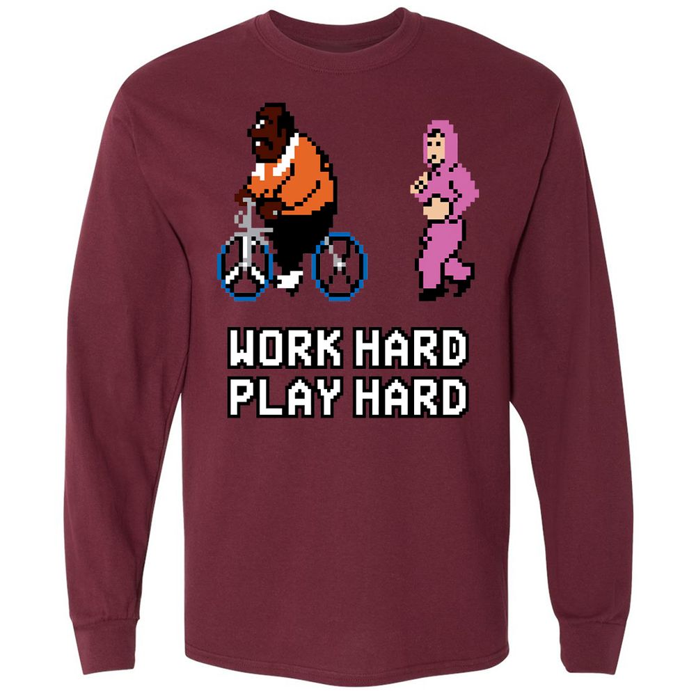 Long Sleeve T-Shirt - UH6K5A4J - Maroon - 11