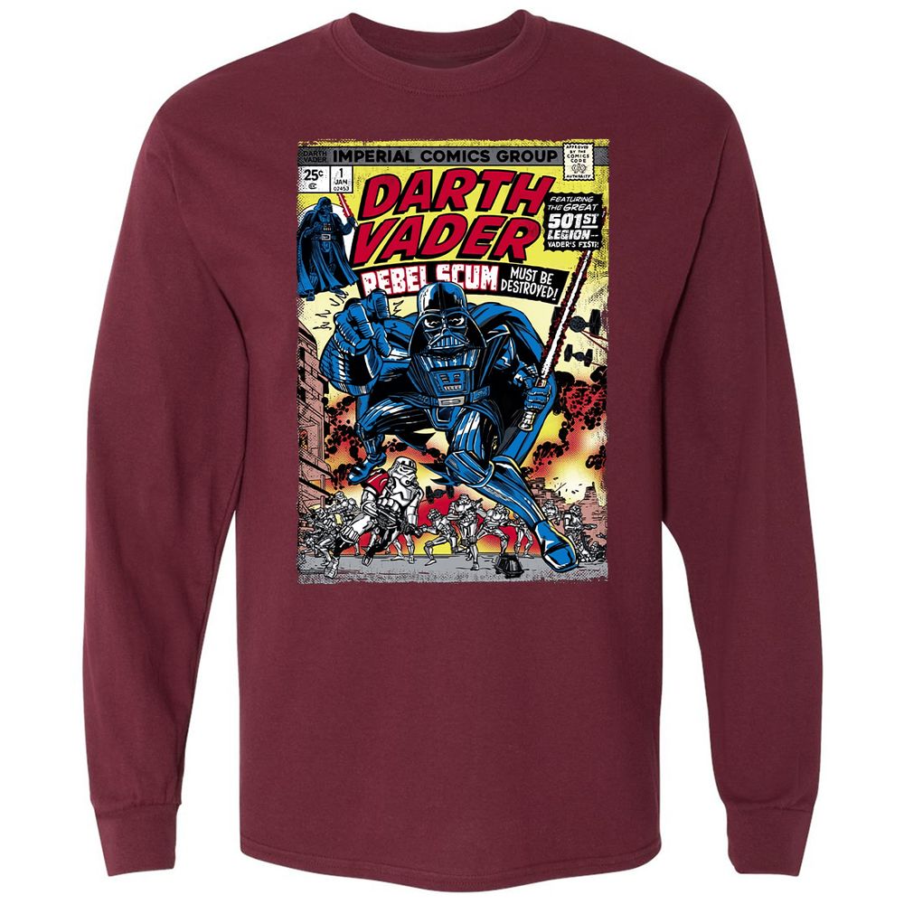 Long Sleeve T-Shirt - YBEEUHWB - Maroon - 11