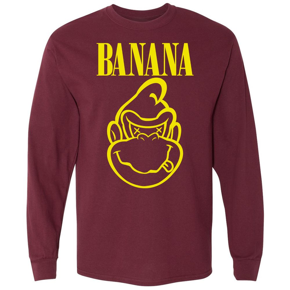 Long Sleeve T-Shirt - QD6Q7JWN - Maroon - 11