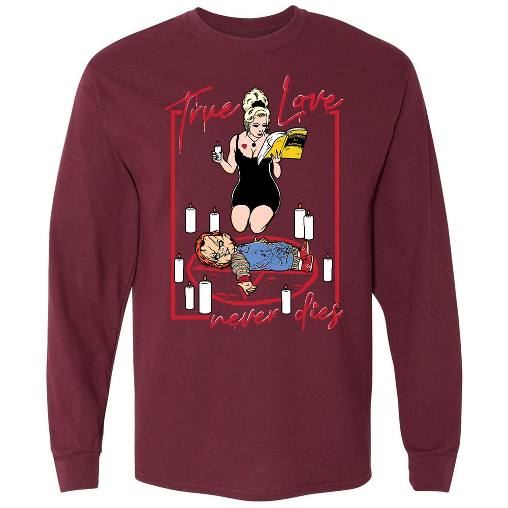 Long Sleeve T-Shirt - 98XA5SKP - Maroon - 11