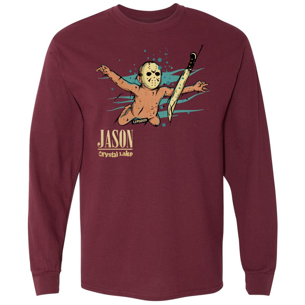 Long Sleeve T-Shirt - CMT4MNK8 - Maroon - 11