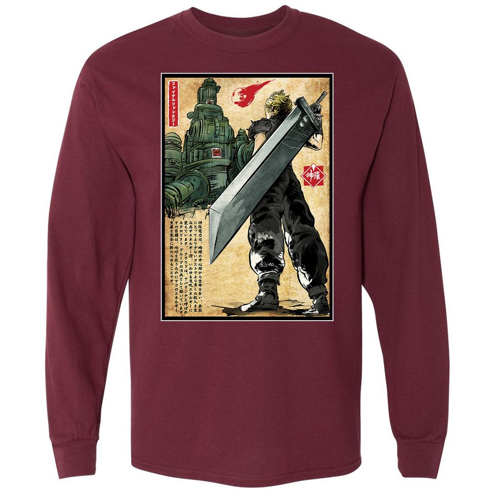 Long Sleeve T-Shirt - 62F49XUE - Maroon - 11
