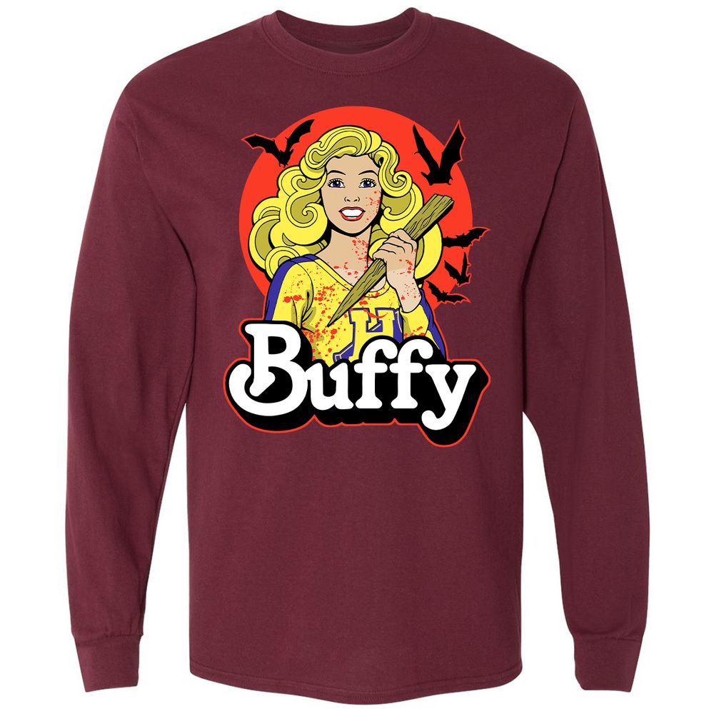 Long Sleeve T-Shirt - 9HU9FTLQ - Maroon - 11