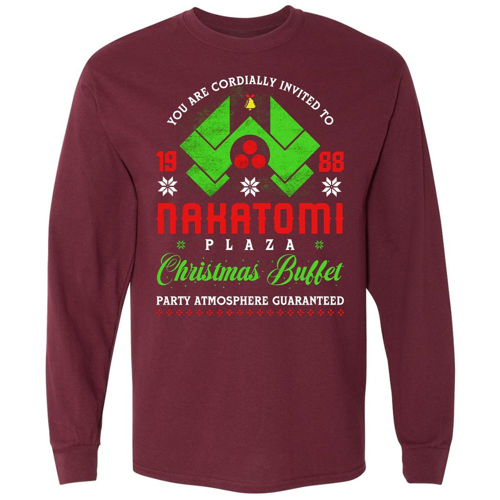 Long Sleeve T-Shirt - YQE7S38U - Maroon - 11