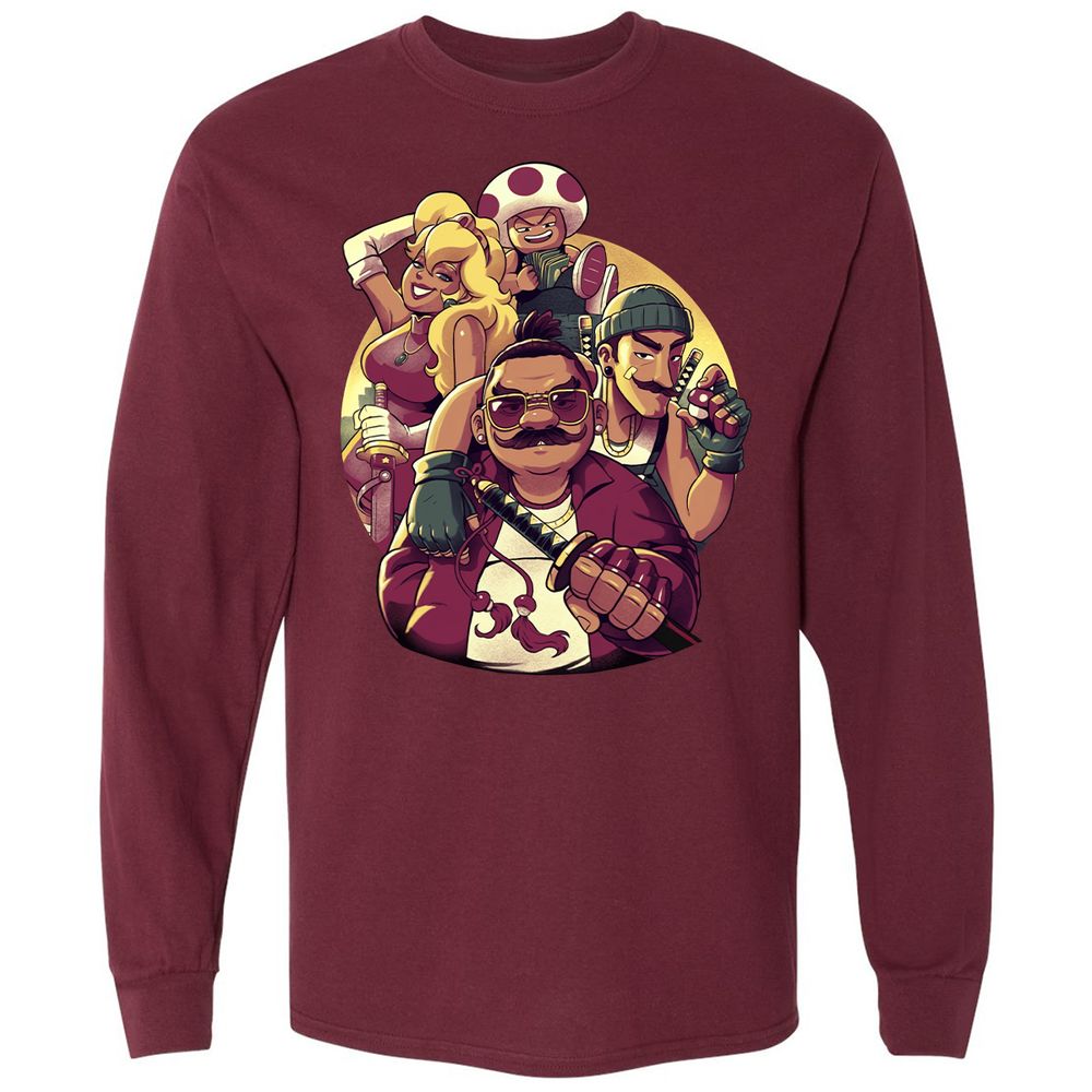 Long Sleeve T-Shirt - 2E2PHC8T - Maroon - 11