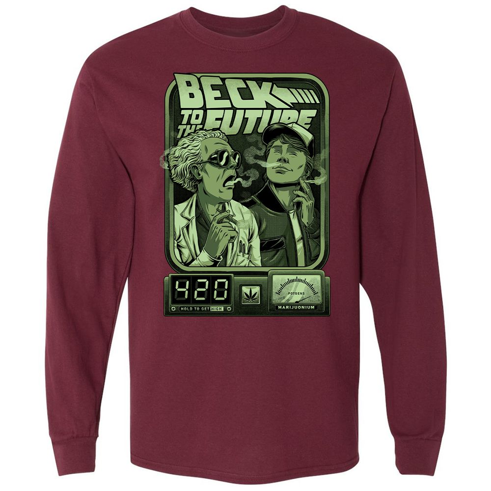 Long Sleeve T-Shirt - XB1YX1N9 - Maroon - 11