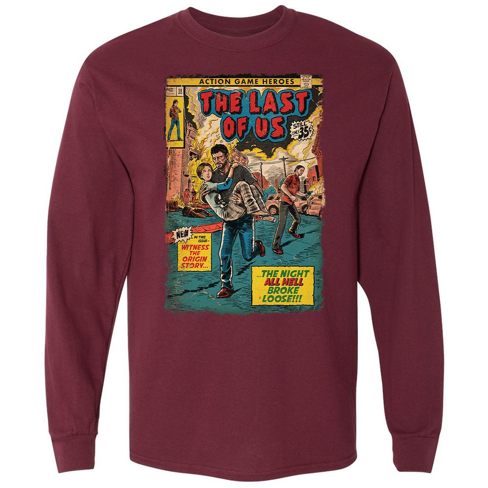 Long Sleeve T-Shirt - GR8HG68S - Maroon - 11