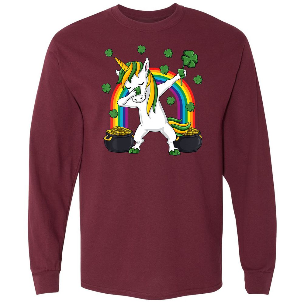 Long Sleeve T-Shirt - B6HWZQWL - Maroon - 11