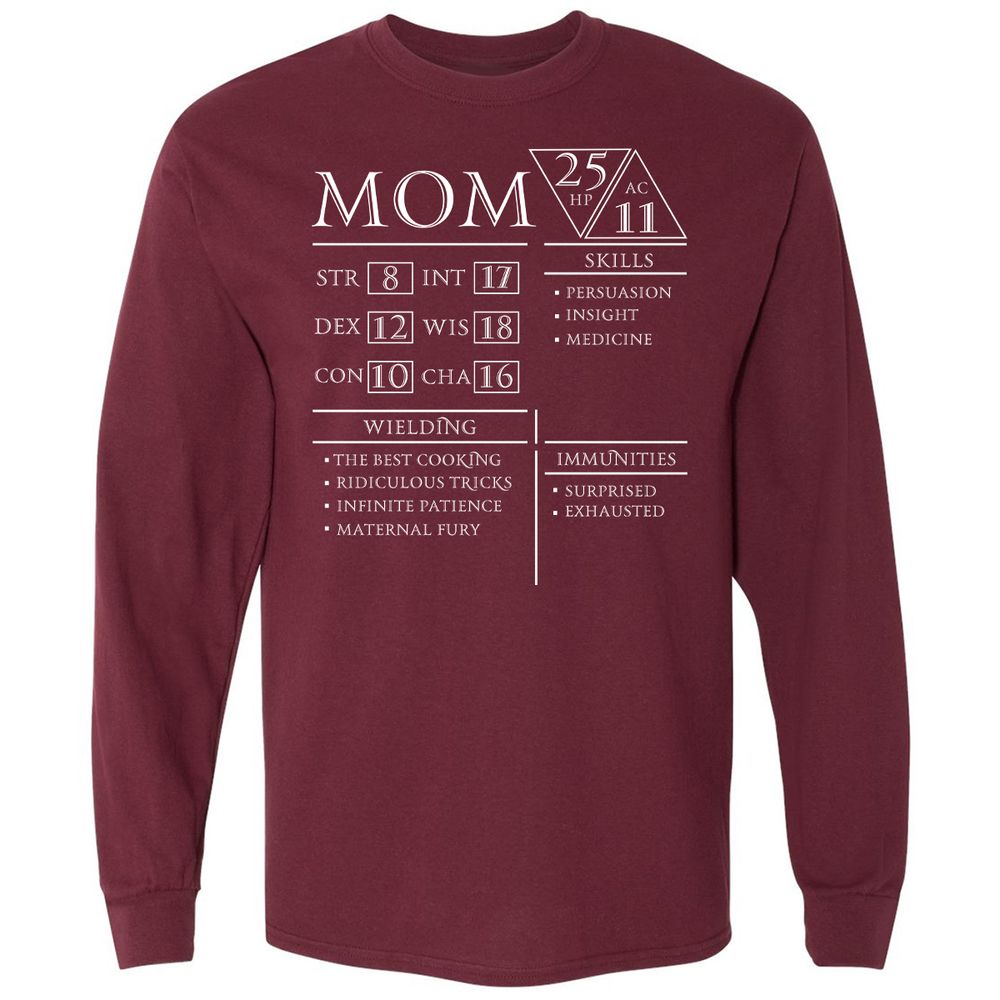 Long Sleeve T-Shirt - 79BJRKZC - Maroon - 11