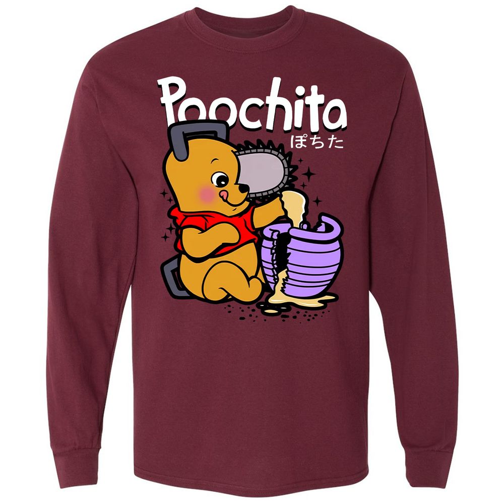 Long Sleeve T-Shirt - J7M3LAT7 - Maroon - 11