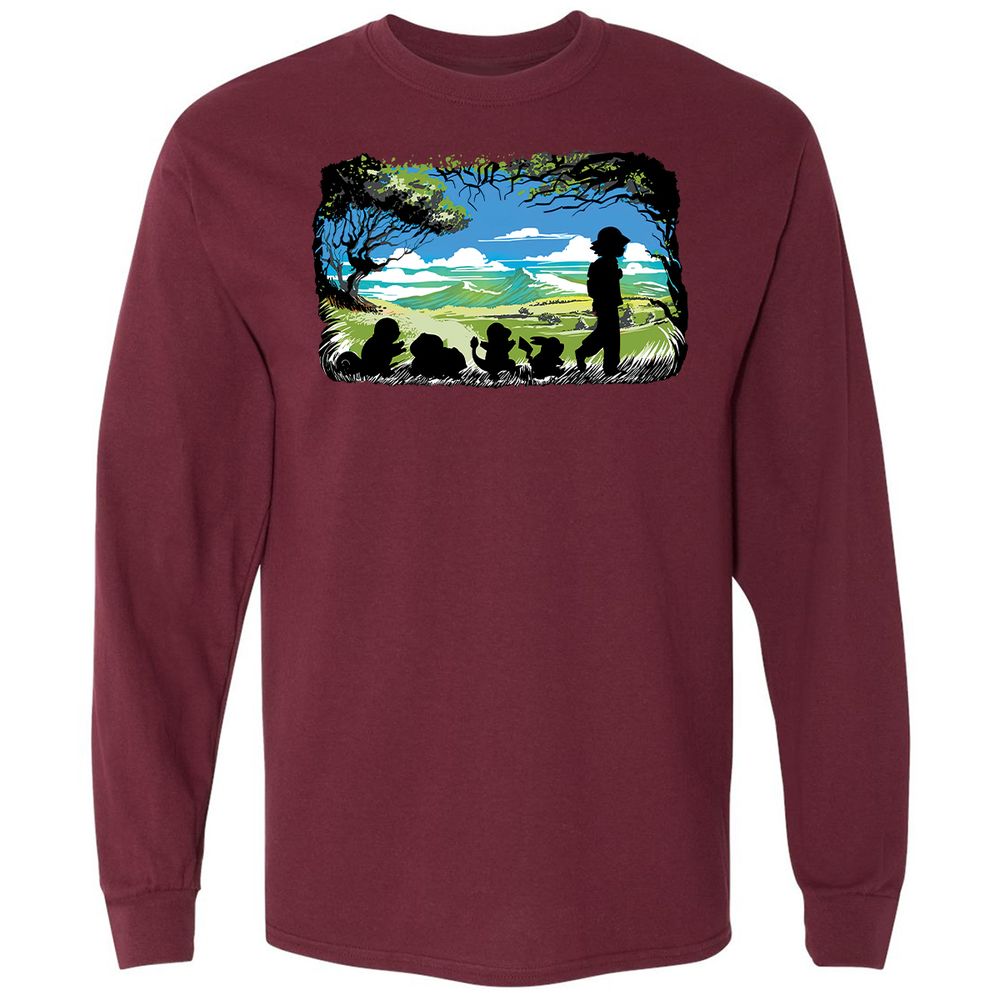 Long Sleeve T-Shirt - CN9NVTKC - Maroon - 11