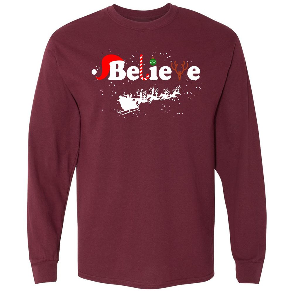 Long Sleeve T-Shirt - F346LKDV - Maroon - 11