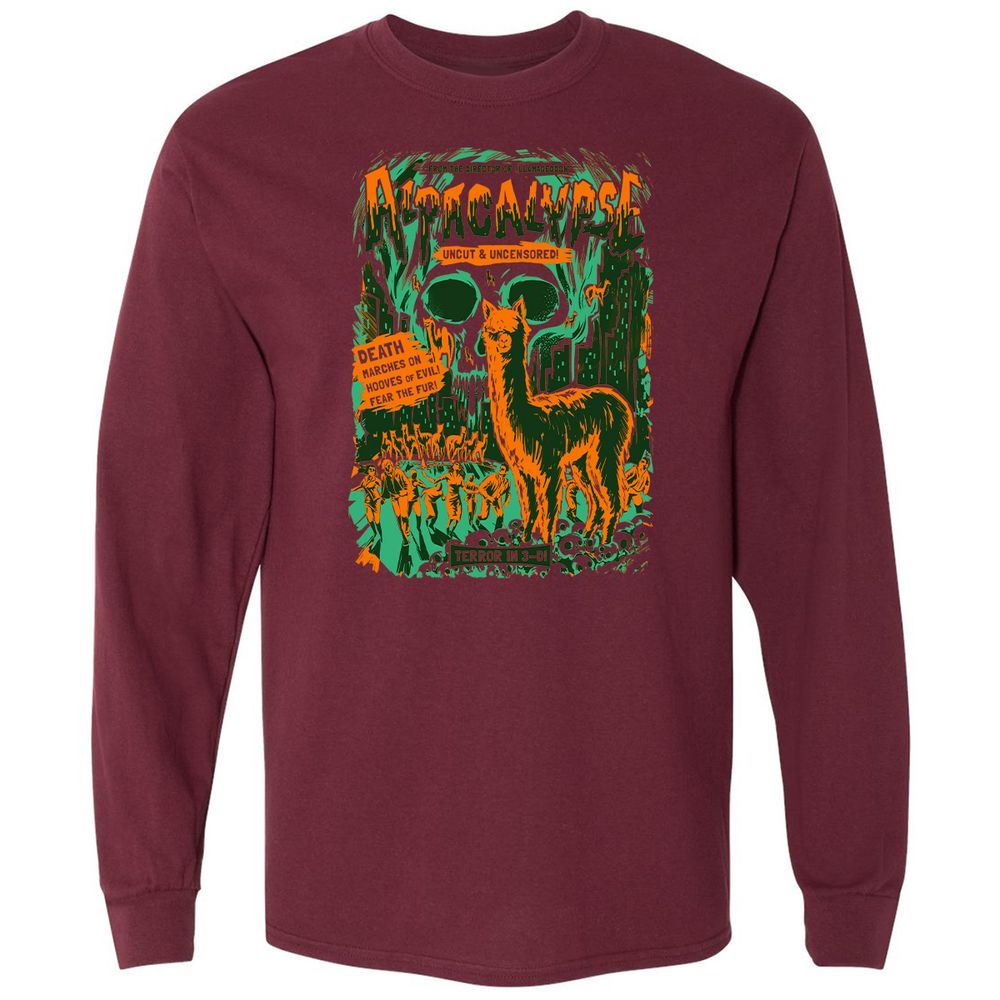 Long Sleeve T-Shirt - 4TF2AY5T - Maroon - 11