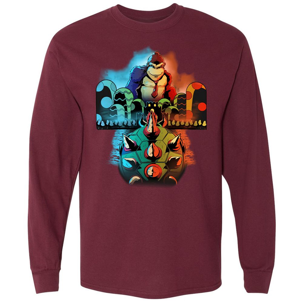 Long Sleeve T-Shirt - HVL44HV8 - Maroon - 11