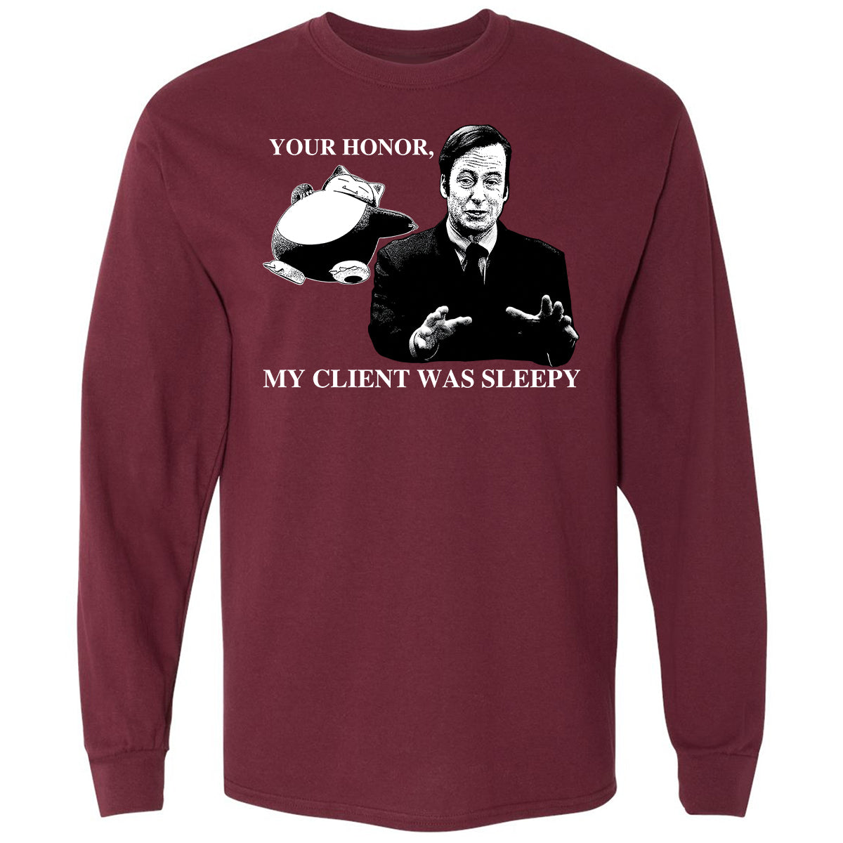 Long Sleeve T-Shirt - Z76VYP2R - Maroon - 11