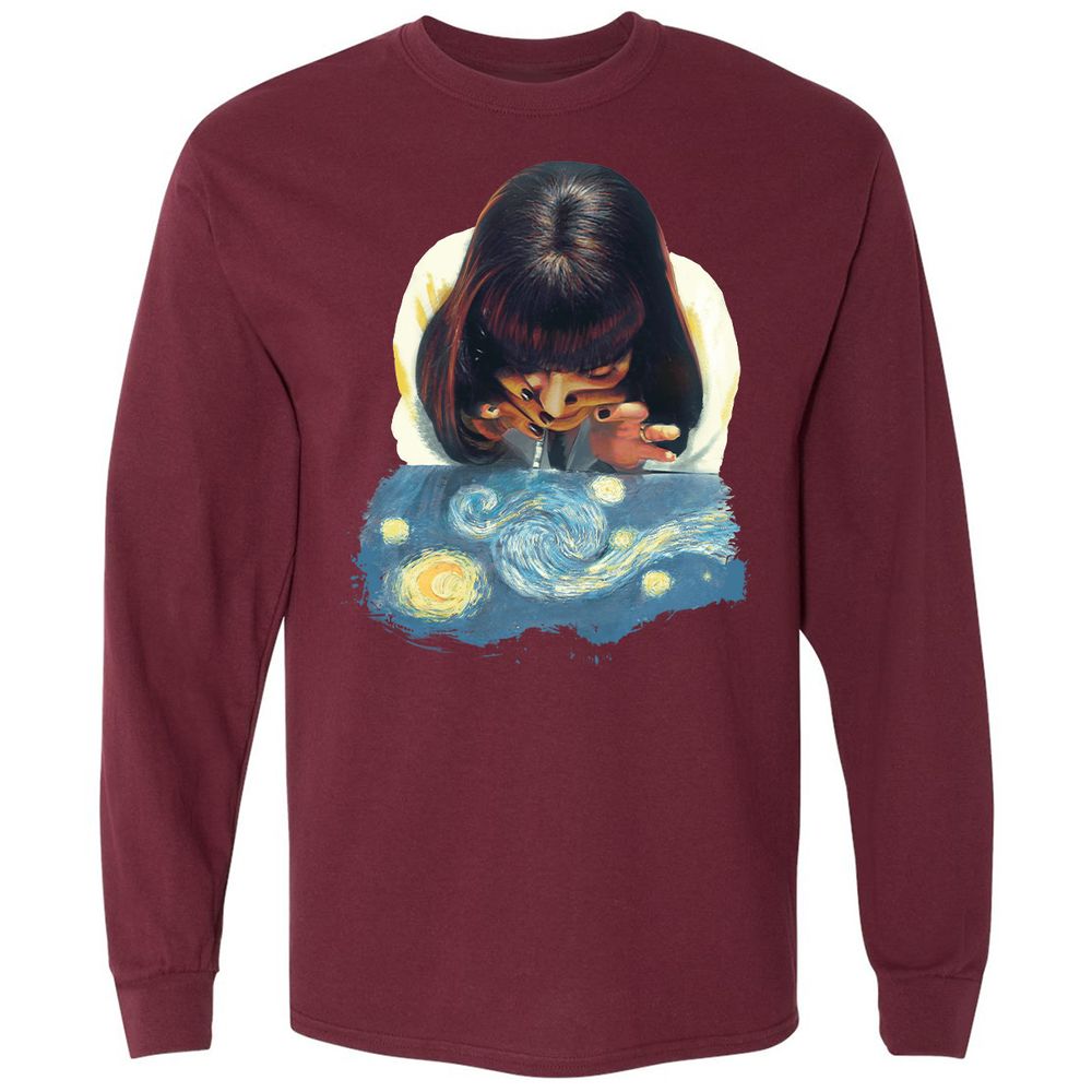 Long Sleeve T-Shirt - ZKT5D44S - Maroon - 11