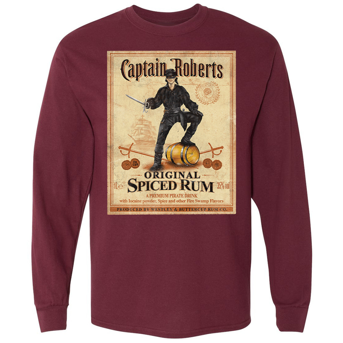 Long Sleeve T-Shirt - QHEVJG1M - Maroon - 11