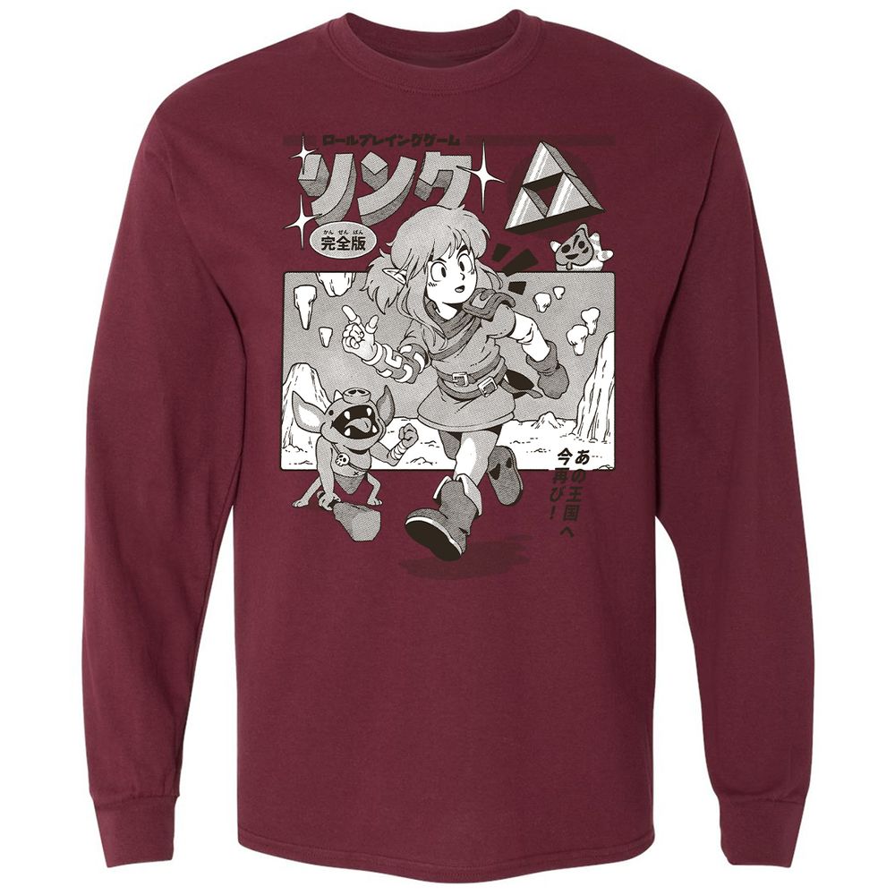 Long Sleeve T-Shirt - EB2RXXD9 - Maroon - 11