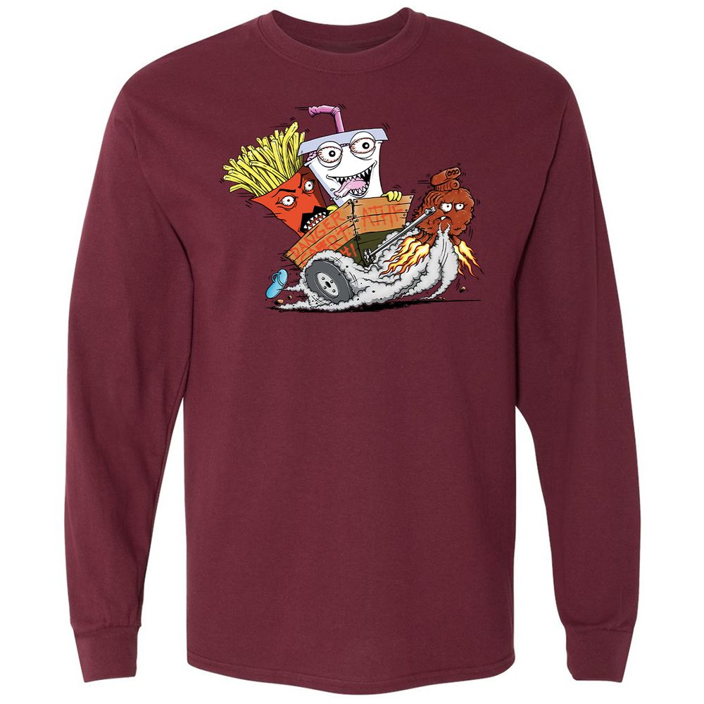 Long Sleeve T-Shirt - C977PTYD - Maroon - 11