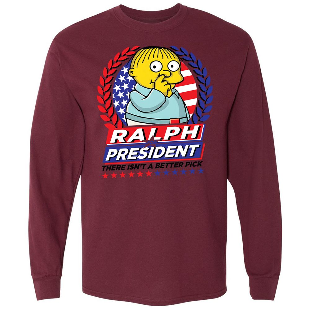 Long Sleeve T-Shirt - H8VUZ4SJ - Maroon - 11