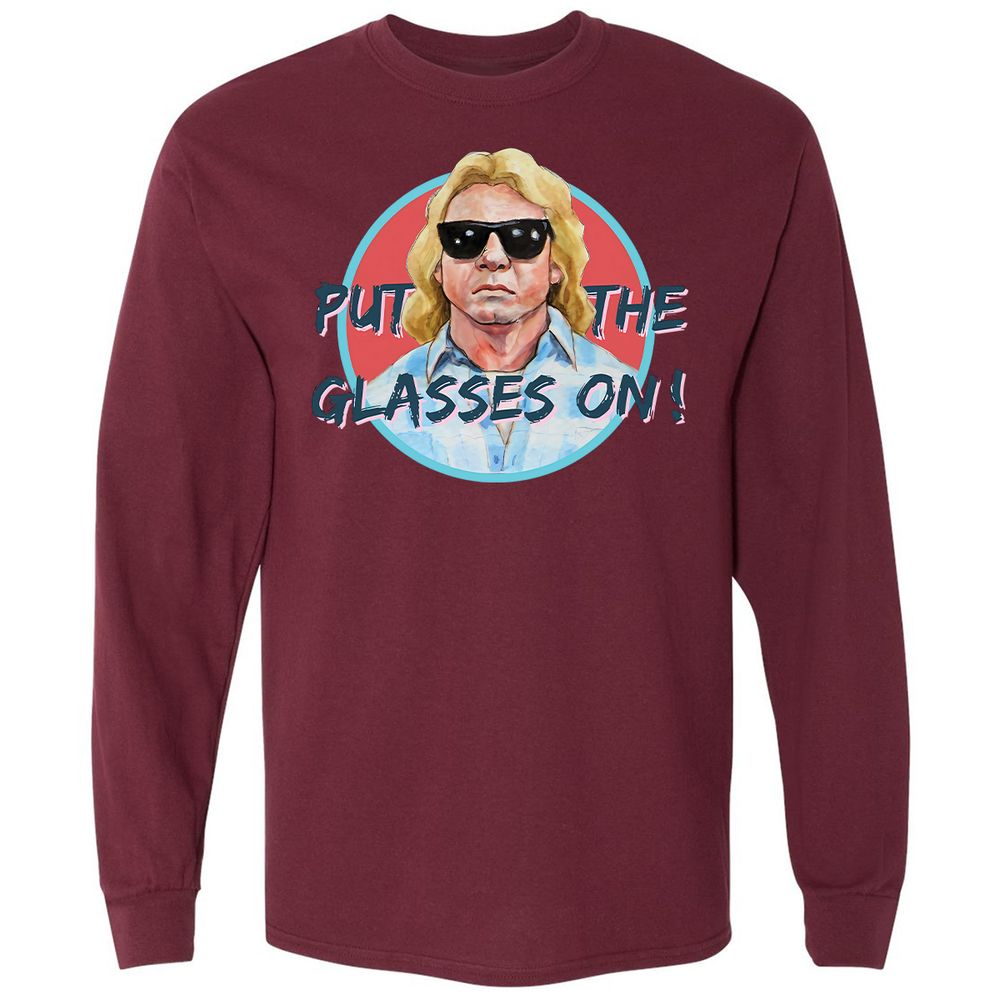 Long Sleeve T-Shirt - 8Q5HPNMN - Maroon - 11