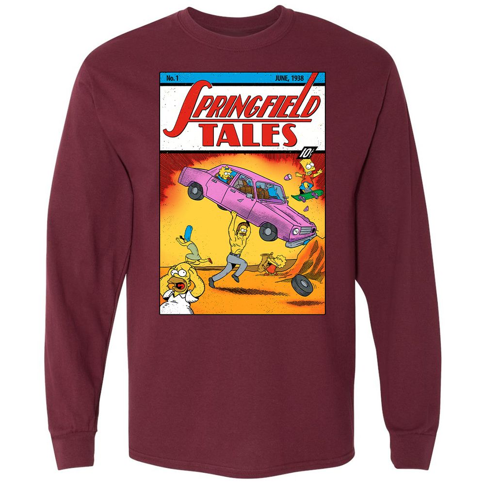 Long Sleeve T-Shirt - 9NH8ACWQ - Maroon - 11