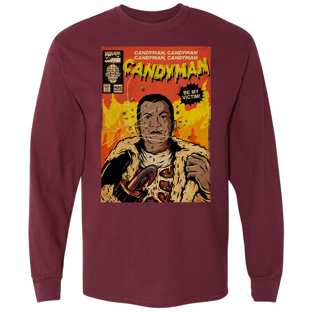 Long Sleeve T-Shirt - 59N5LM78 - Maroon - 11