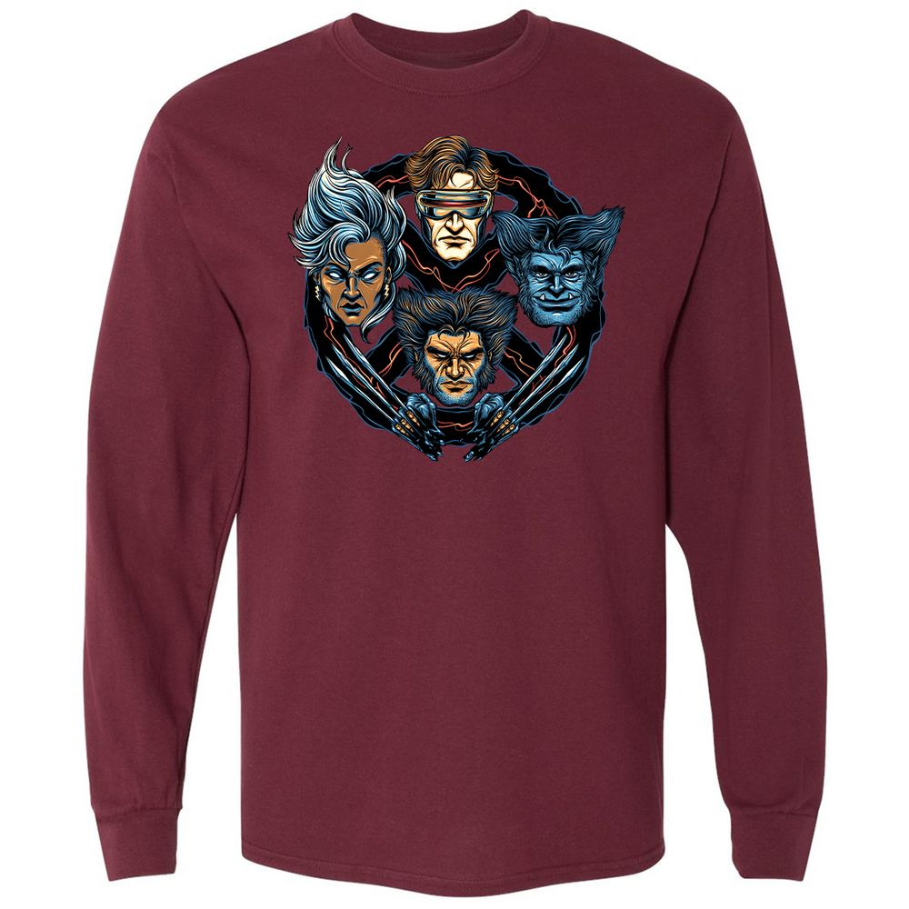 Long Sleeve T-Shirt - F3CBHWG2 - Maroon - 11