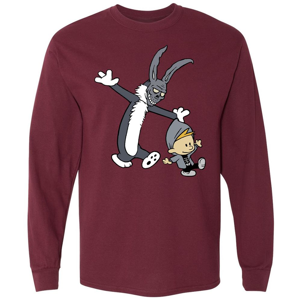 Long Sleeve T-Shirt - VTJN93HQ - Maroon - 11