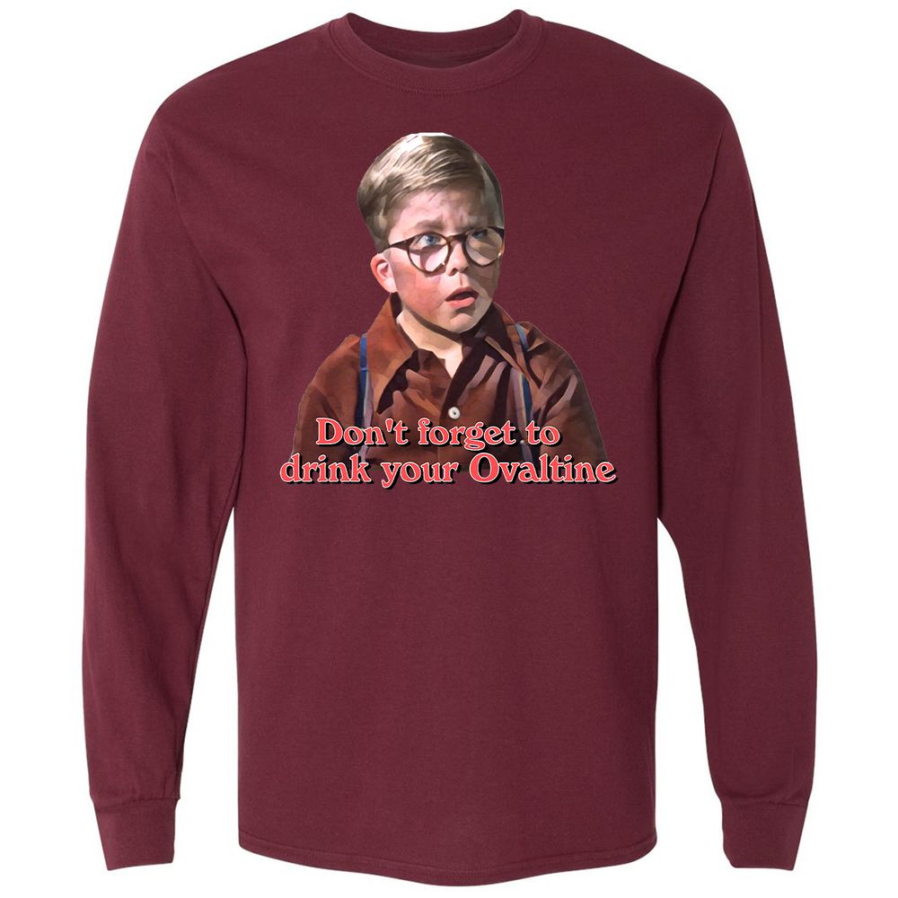 Long Sleeve T-Shirt - A18R74AH - Maroon - 11
