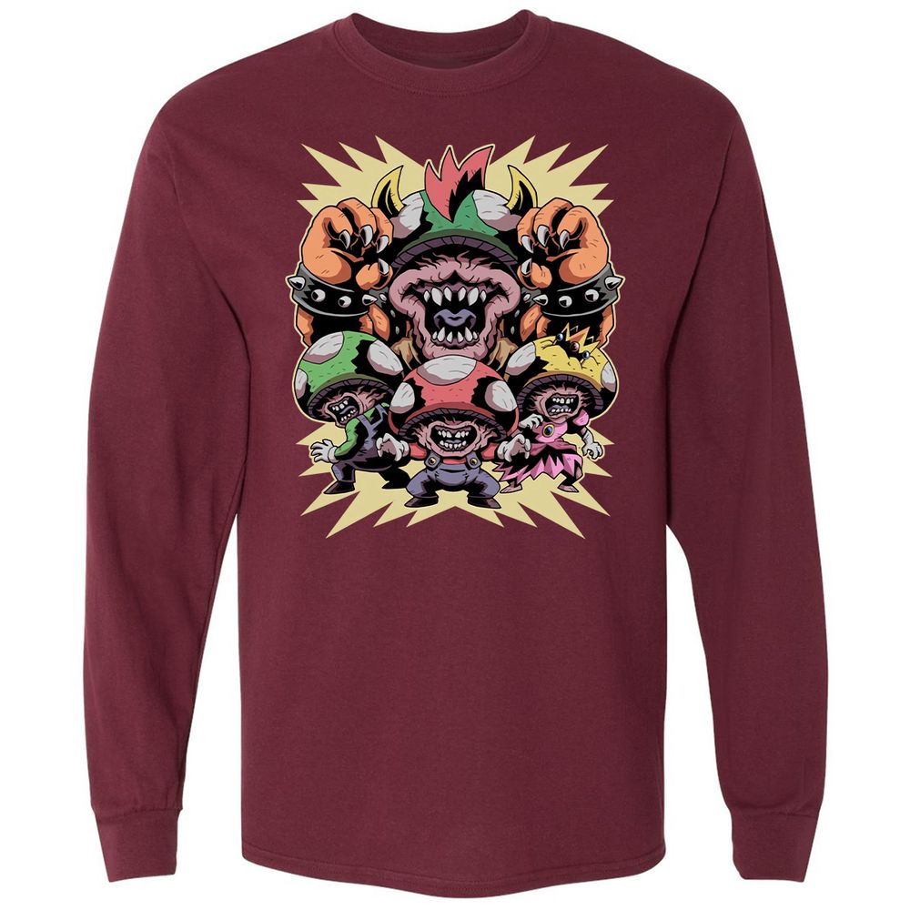 Long Sleeve T-Shirt - J85B1NUY - Maroon - 11