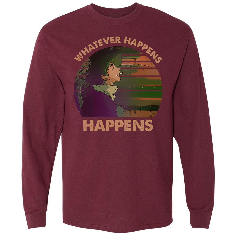 Long Sleeve T-Shirt - EXMBYG9J - Maroon - 11
