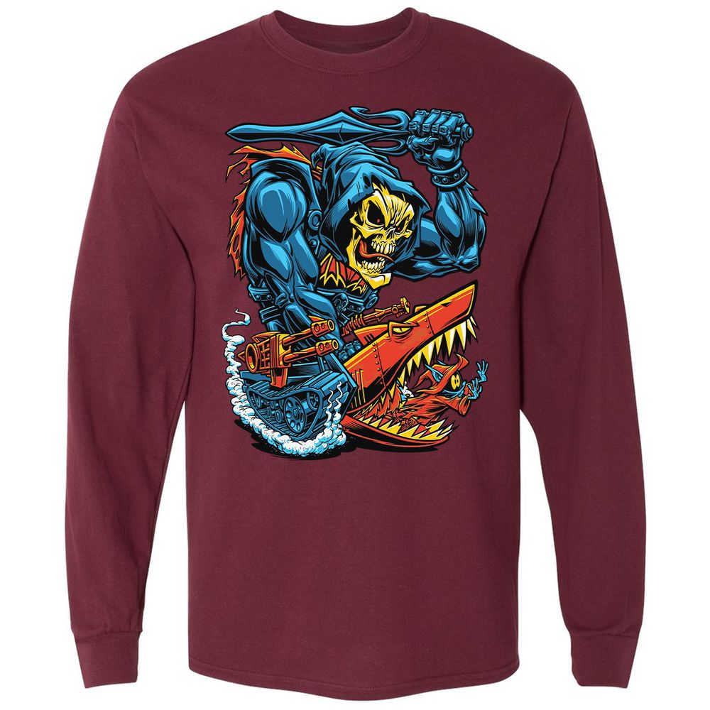 Long Sleeve T-Shirt - NREY14XK - Maroon - 11