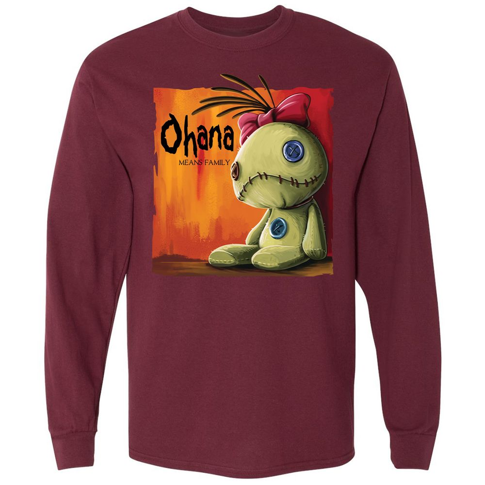 Long Sleeve T-Shirt - J7UUGSV3 - Maroon - 11