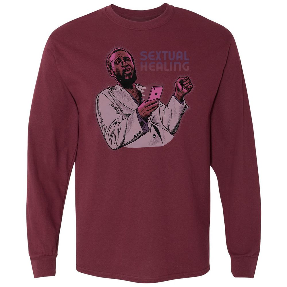 Long Sleeve T-Shirt - 9JD7FVGL - Maroon - 11