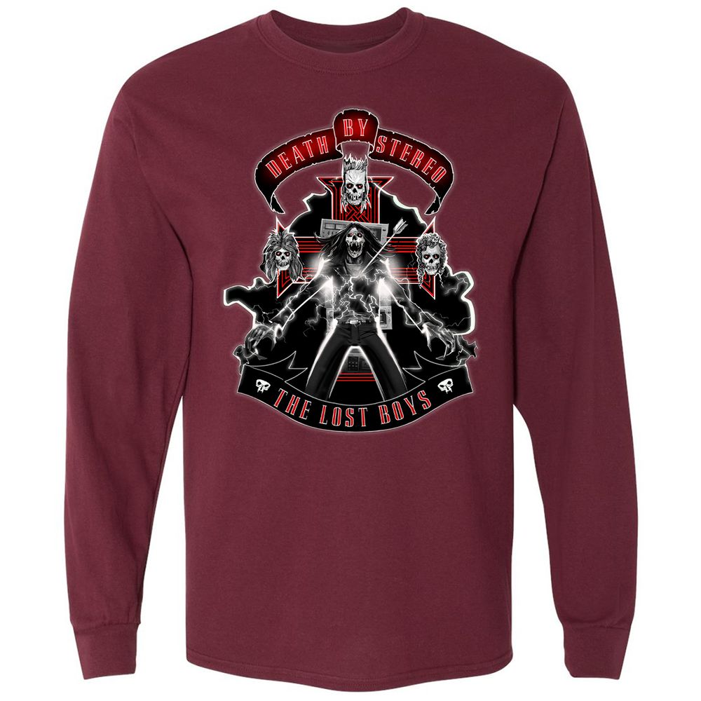 Long Sleeve T-Shirt - DLJYCZBD - Maroon - 11