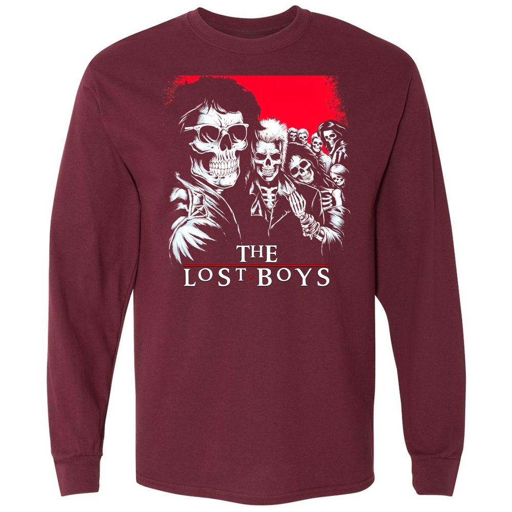 Long Sleeve T-Shirt - QAPFCEPJ - Maroon - 11