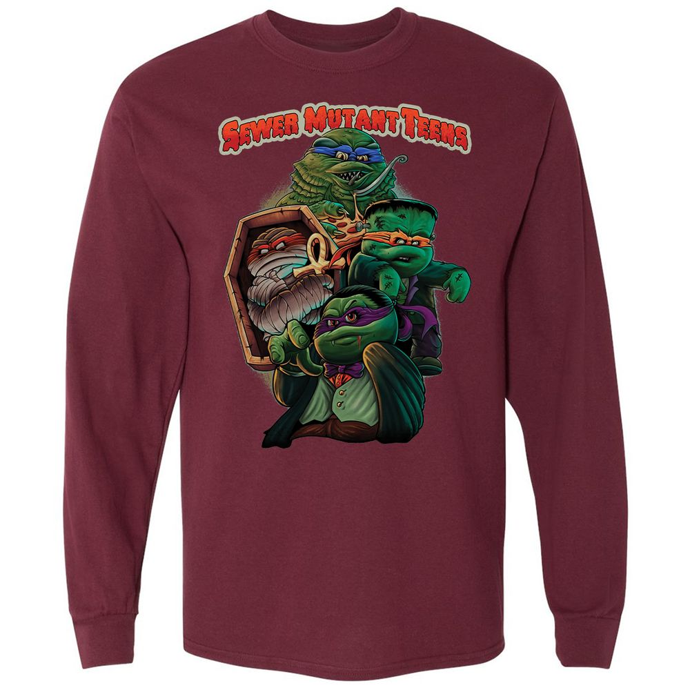 Long Sleeve T-Shirt - VQNUCBD5 - Maroon - 11