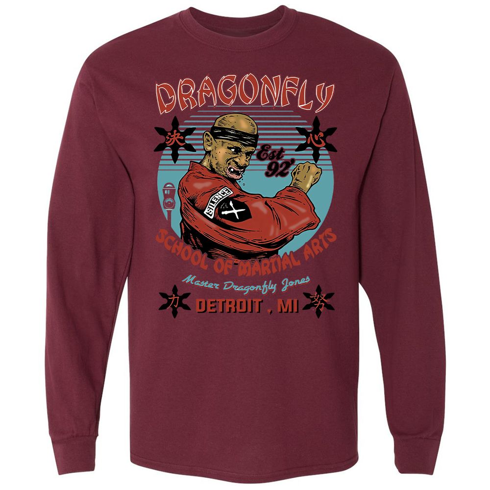 Long Sleeve T-Shirt - LM9KY8XR - Maroon - 11