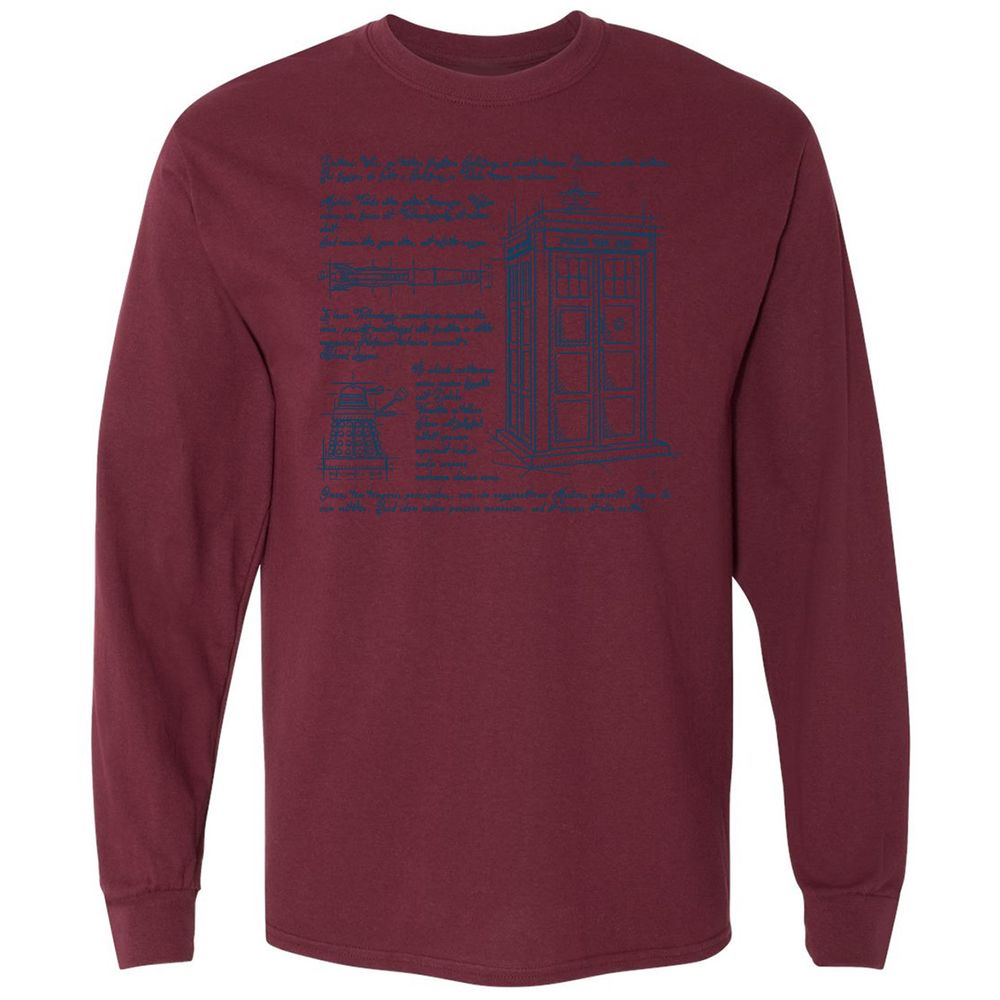 Long Sleeve T-Shirt - L3FX39VE - Maroon - 11