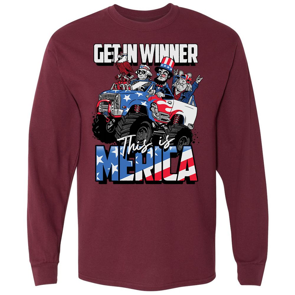 Long Sleeve T-Shirt - 1HUGY4HB - Maroon - 11