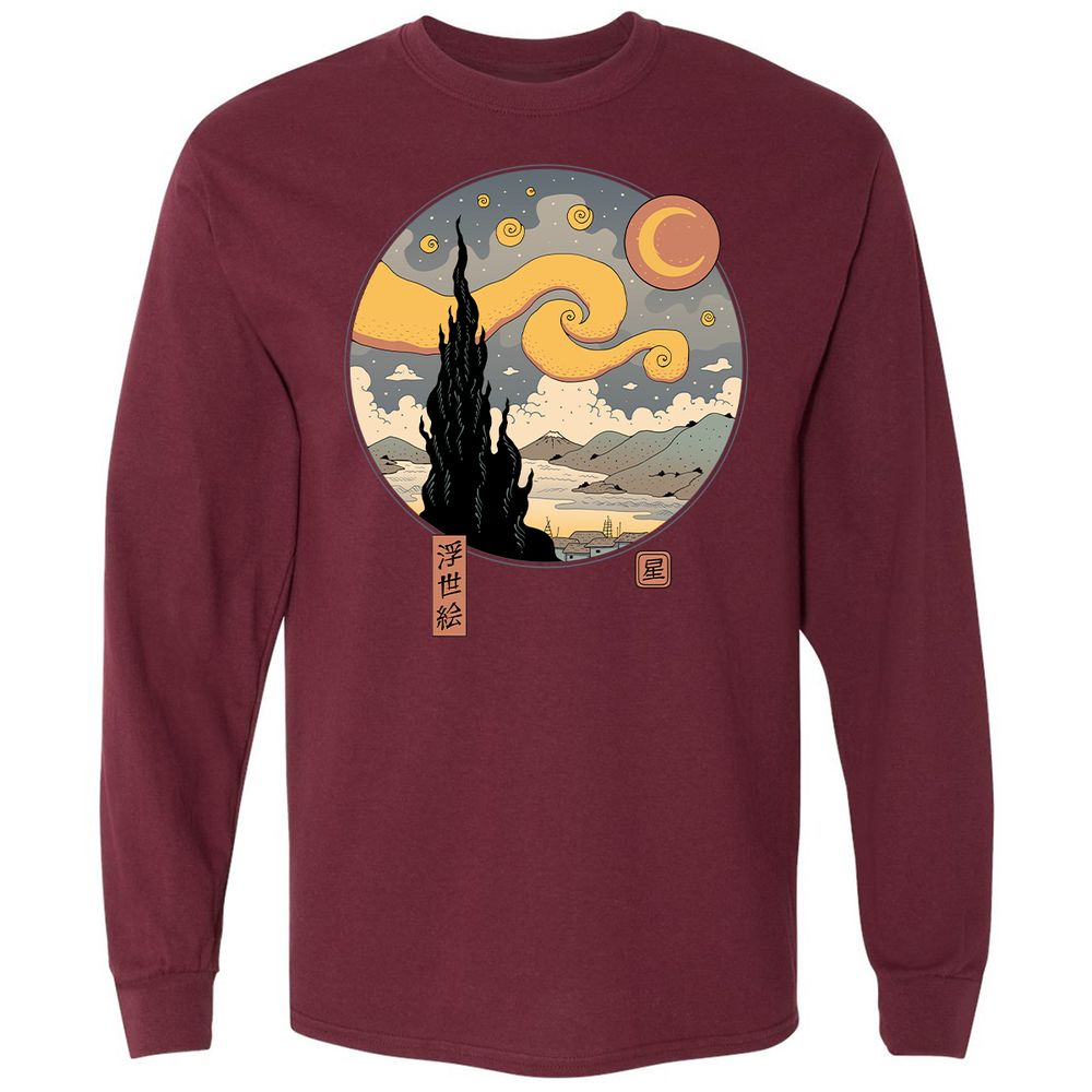 Long Sleeve T-Shirt - 8KM2BNY2 - Maroon - 11