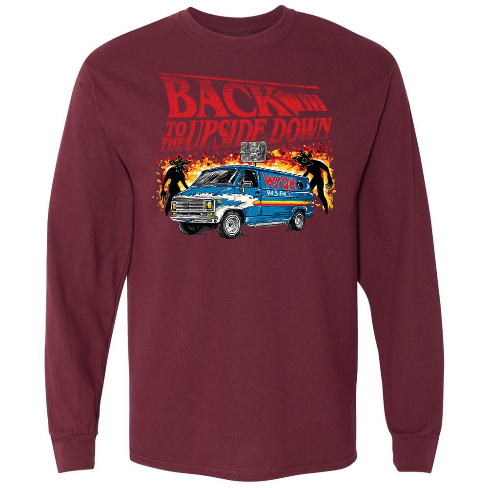 Long Sleeve T-Shirt - 3JUQEYDK - Maroon - 11