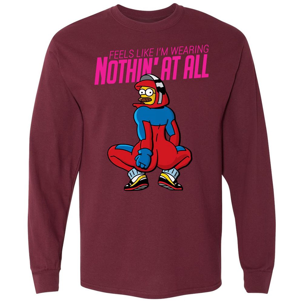 Long Sleeve T-Shirt - 4CGZLQFE - Maroon - 11