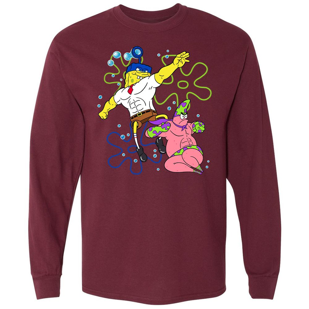 Long Sleeve T-Shirt - FC7BVJ1Q - Maroon - 11