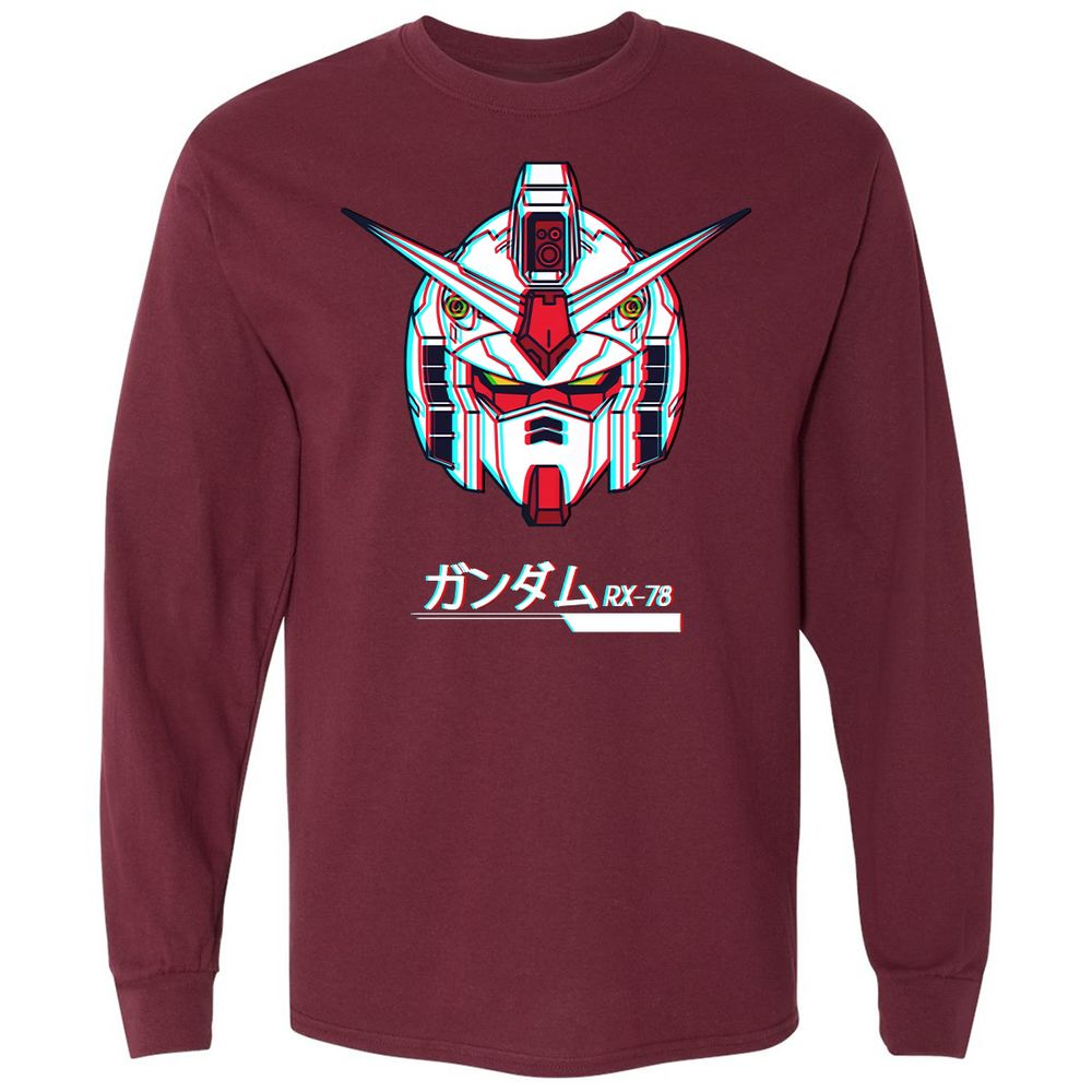 Long Sleeve T-Shirt - 9G556QRG - Maroon - 11