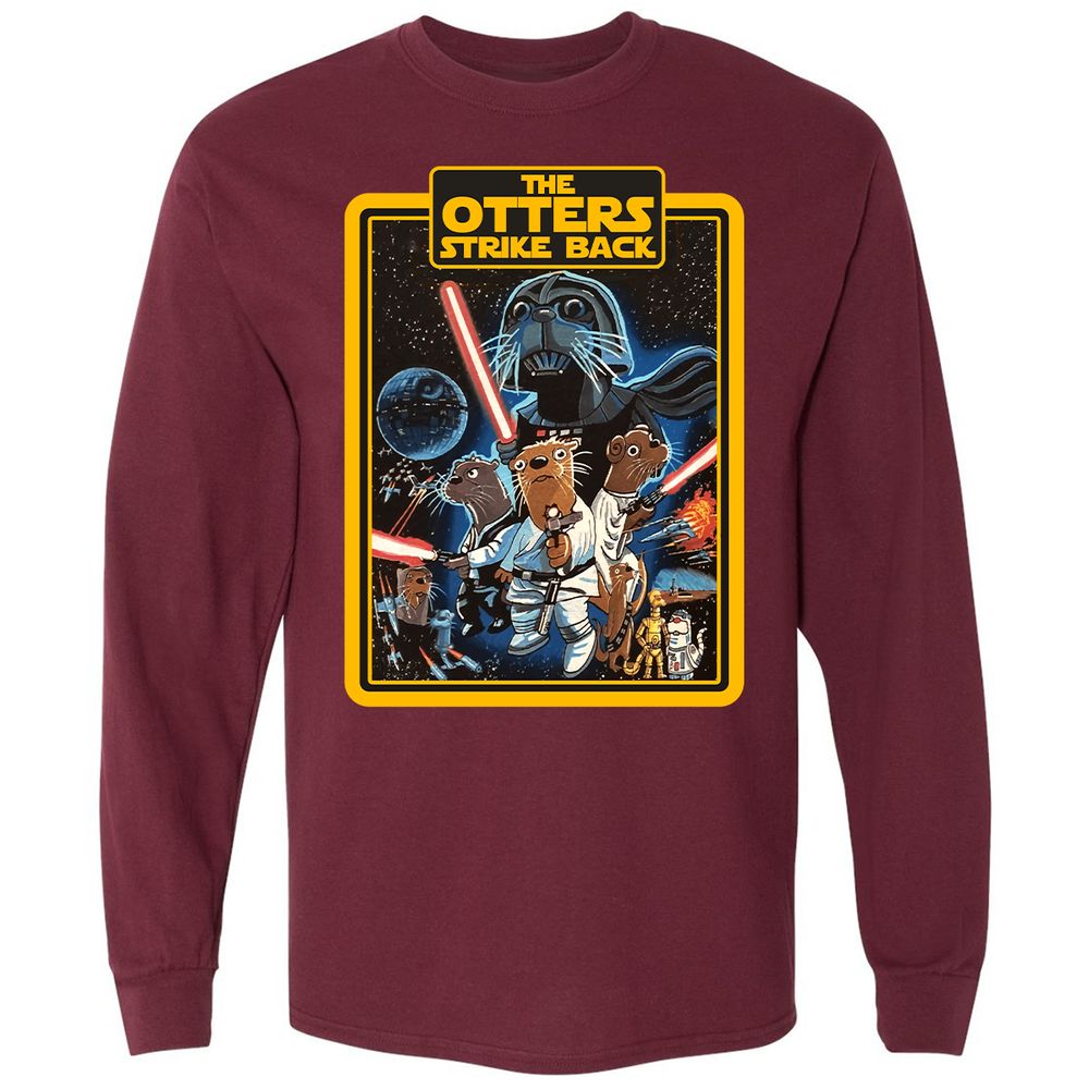 Long Sleeve T-Shirt - LEVUQCU7 - Maroon - 11